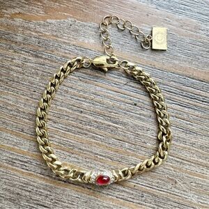 Raena Stones Cadena Bella Bracelet Gold Red